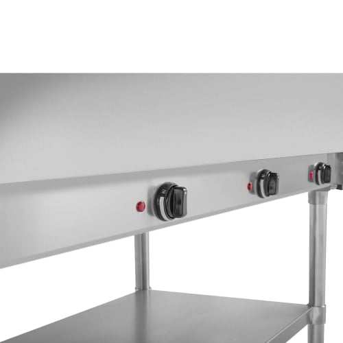 BevLes BVST-3-240 44" Hot Steam Table w/ (3) Wells & Undershelf, 208-230v