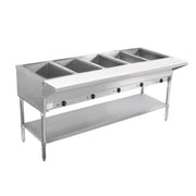 BevLes BVST-5-240 72" Hot Steam Table w/ (5) Wells & Undershelf, 208-230v