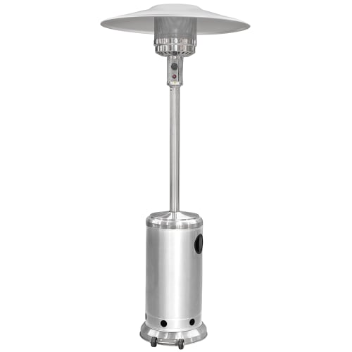 Crown Verity CV-2620-SS 90" Portable Patio Heater - 45,000 BTU, Stainless Steel, Liquid Propane