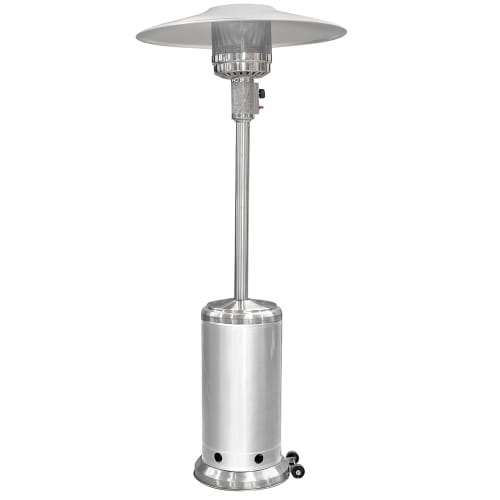 Crown Verity CV-2620-SS 90" Portable Patio Heater - 45,000 BTU, Stainless Steel, Liquid Propane