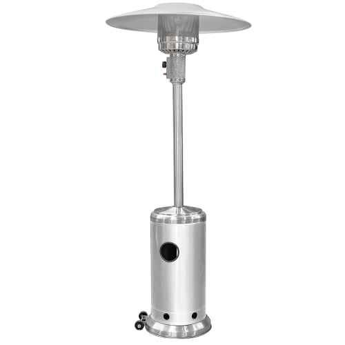 Crown Verity CV-2620-SS 90" Portable Patio Heater - 45,000 BTU, Stainless Steel, Liquid Propane