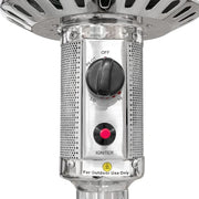 Crown Verity CV-2620-SS 90" Portable Patio Heater - 45,000 BTU, Stainless Steel, Liquid Propane