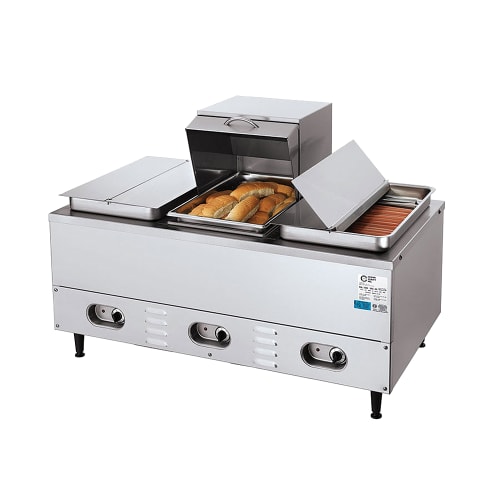Crown Verity CV-3WHS Hot Dog Steamer w/ Bun Warmer - Stainless, 240v/1ph