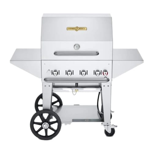 Crown Verity CV-MCB-30PRO 30" Mobile Commercial Outdoor Charbroiler w/ (4) Burners - Natural Gas