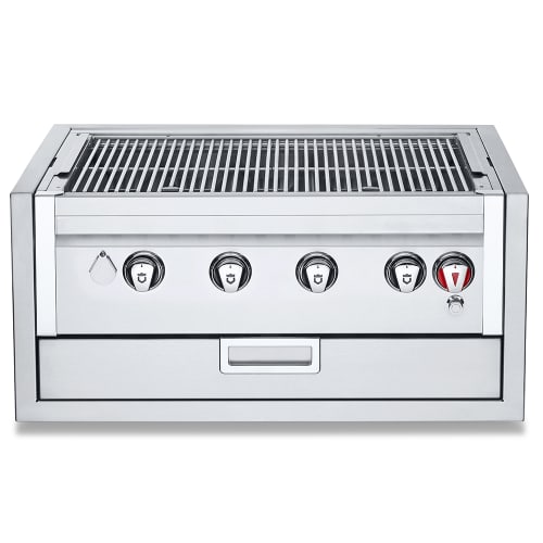 Crown Verity IBI30-GO 30" Built In Commercial Outdoor Charbroiler Grill Only w/ (4) Burners - Stainless Steel, Natural Gas
