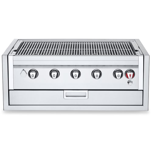 Crown Verity IBI36-GO 36" Built In Commercial Outdoor Charbroiler Grill Only w/ (5) Burners - Liquid Propane