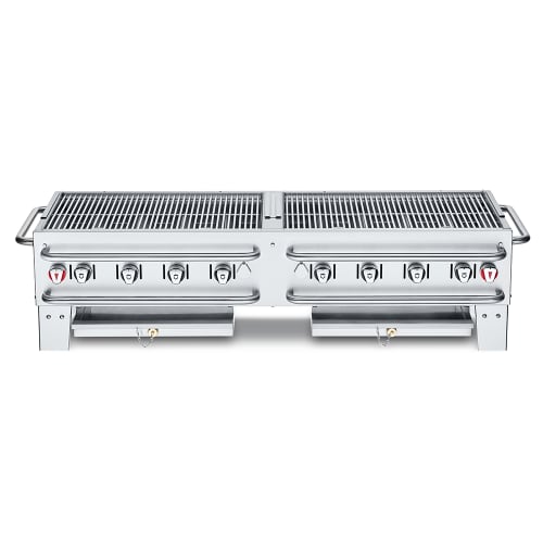 Crown Verity CV-PCB-60 58" Countertop Gas Commercial Outdoor Grill w/ Water Pan, Liquid Propane