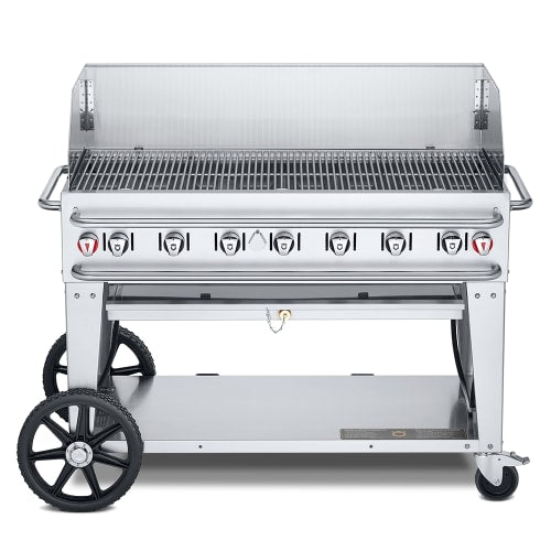 Crown Verity CV-RCB-48WGP-LP 46" Mobile Gas Commercial Outdoor Grill w/ Water Pans, Liquid Propane