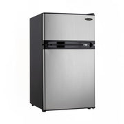 Danby DCR031B1BSLDD 3.1 cu ft Compact Refrigerator & Freezer w/ Solid Doors - Black/Stainless, 115v