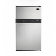 Danby DCR031B1BSLDD 3.1 cu ft Compact Refrigerator & Freezer w/ Solid Doors - Black/Stainless, 115v