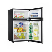 Danby DCR031B1BSLDD 3.1 cu ft Compact Refrigerator & Freezer w/ Solid Doors - Black/Stainless, 115v