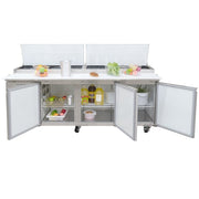 MoTak MPR-93-X 91 7/8" Pizza Prep Table w/ Refrigerated Base, 115v