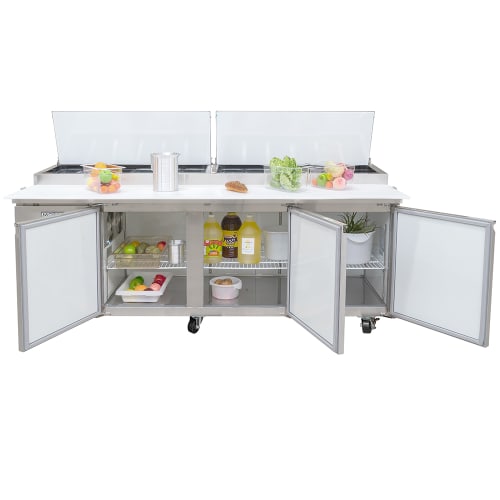 MoTak MPR-93-X 91 7/8" Pizza Prep Table w/ Refrigerated Base, 115v