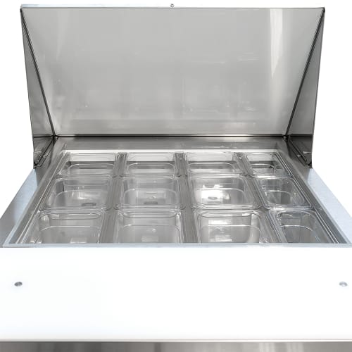 MoTak MST-28-12-X 27 1/2" Mega Top Sandwich/Salad Prep Table w/ Refrigerated Base, 115V