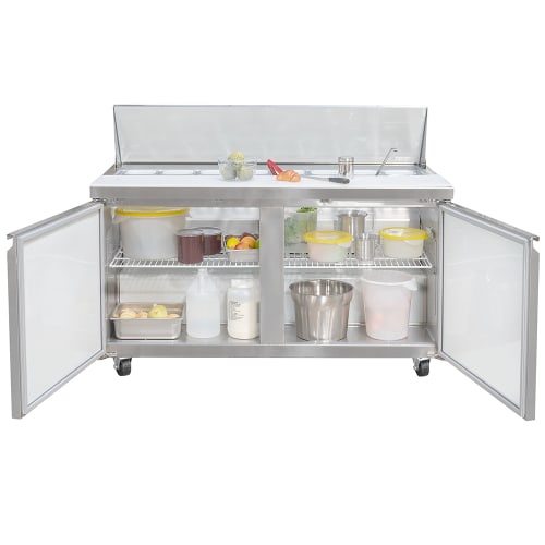 MoTak MST-60-X 60 1/5" Sandwich/Salad Prep Table w/ Refrigerated Base, 115v