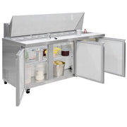 MoTak MST-72-30-X 70 2/5" Mega Top Sandwich/Salad Prep Table w/ Refrigerated Base, 115v