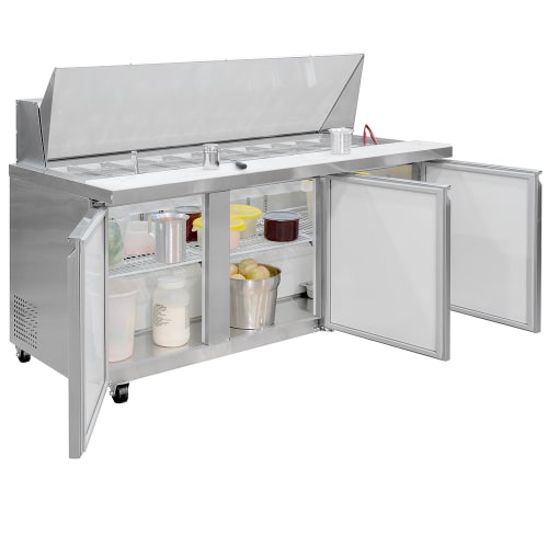 MoTak MST-72-30-X 70 2/5" Mega Top Sandwich/Salad Prep Table w/ Refrigerated Base, 115v