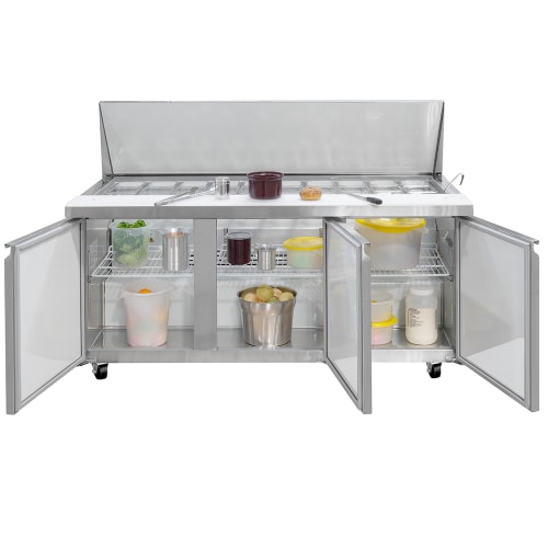 MoTak MST-72-30-X 70 2/5" Mega Top Sandwich/Salad Prep Table w/ Refrigerated Base, 115v