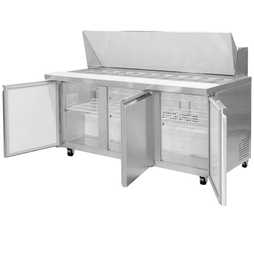 MoTak MST-72-30-X 70 2/5" Mega Top Sandwich/Salad Prep Table w/ Refrigerated Base, 115v