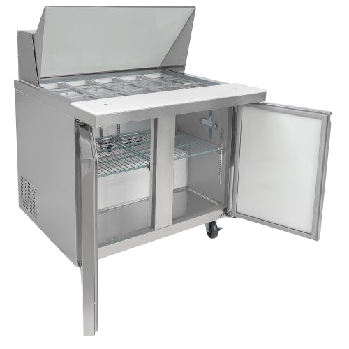 MoTak MST-36-15-X 36 1/4" Mega Top Sandwich/Salad Prep Table w/ Refrigerated Base, 115v