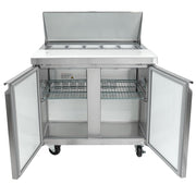 MoTak MST-36-X 36 1/4" Sandwich/Salad Prep Table w/ Refrigerated Base, 115v
