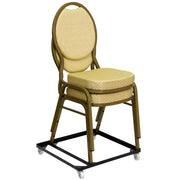 Flash Furniture FD-BAN-CH-DOLLY-GG Stacking Chair Dolly w/ (10) Chair Capacity - Steel, Black