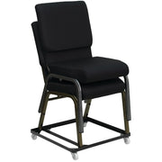 Flash Furniture FD-BAN-CH-DOLLY-GG Stacking Chair Dolly w/ (10) Chair Capacity - Steel, Black
