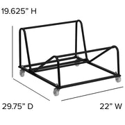 Flash Furniture RUT-188-DOLLY-GG Stacking Chair Dolly w/ (30) Chair Capacity - Steel, Black