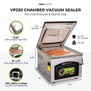 VacMaster VP230 Chamber Vacuum Sealer w/ 12" Seal Bar, 110v