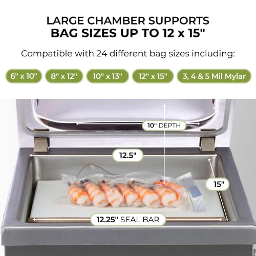 VacMaster VP230 Chamber Vacuum Sealer w/ 12" Seal Bar, 110v