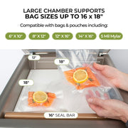 VacMaster VP320 Chamber Vacuum Sealer w/ 16" Seal Bar, 110v