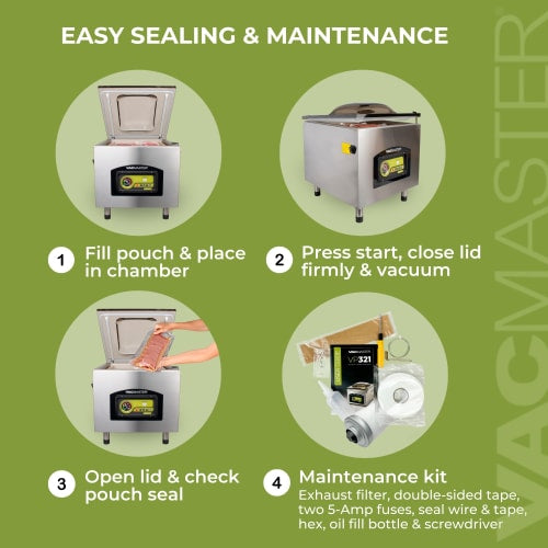 VacMaster VP321 Chamber Vacuum Sealer w/ (2) 17" Seal Bars, 110v
