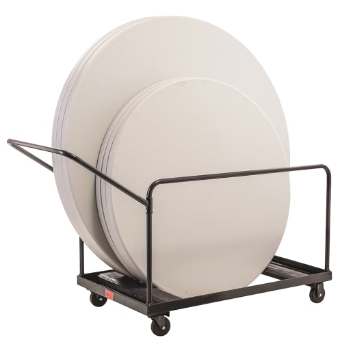 National Public Seating DY-60R Folding Table Dolly w/ (10) Table Capacity for 48" & 60" Round Folding Tables