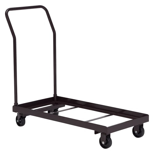 National Public Seating DY700/800 Chair Dolly w/ (36) Chair Capacity for Series 800 Chairs - Steel, Dark Brown