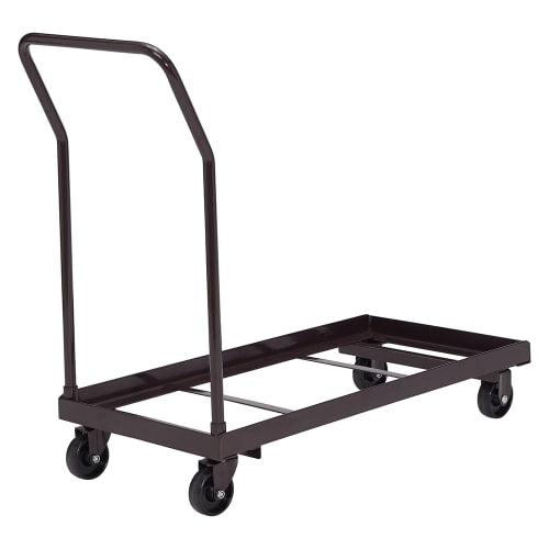 National Public Seating DY700/800 Chair Dolly w/ (36) Chair Capacity for Series 800 Chairs - Steel, Dark Brown