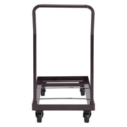 National Public Seating DY700/800 Chair Dolly w/ (36) Chair Capacity for Series 800 Chairs - Steel, Dark Brown