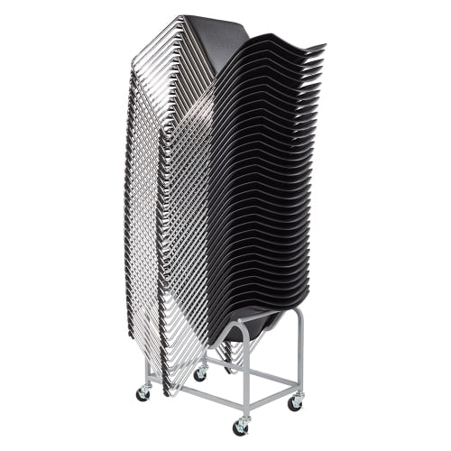 National Public Seating DY87 Cradle Style Dolly w/ (20) Chair Capacity for Series 8700 Chairs - Steel, Gray