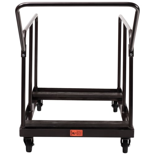 National Public Seating DYMU Folding Table Dolly w/ (12) Round & Rectangular Folding Table Capacity - Steel, Brown