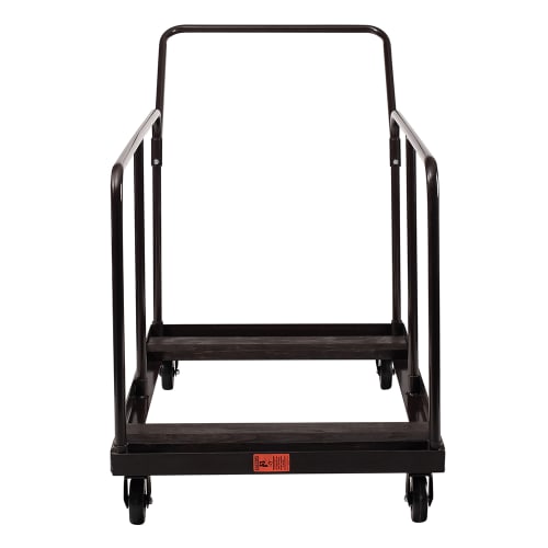 National Public Seating DYMU Folding Table Dolly w/ (12) Round & Rectangular Folding Table Capacity - Steel, Brown
