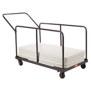 National Public Seating DYMU Folding Table Dolly w/ (12) Round & Rectangular Folding Table Capacity - Steel, Brown