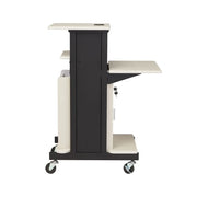 National Public Seating PRC250 40 1/2" 8 Level Presentation Station - Steel/Laminate, Black/Ivory