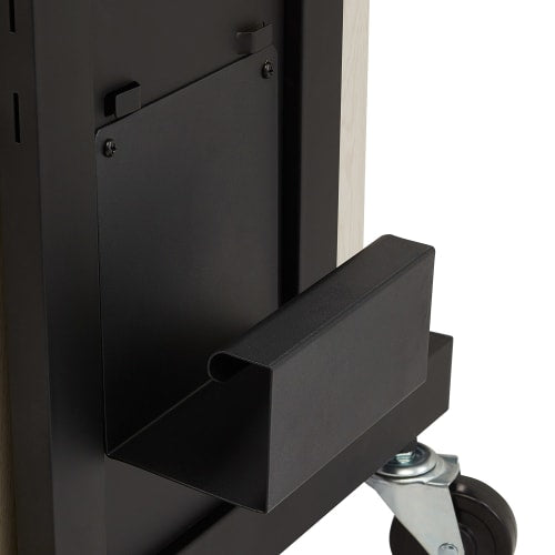 National Public Seating PRC250 40 1/2" 8 Level Presentation Station - Steel/Laminate, Black/Ivory