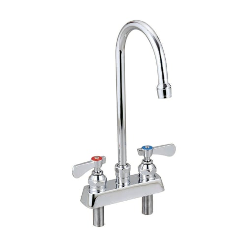 BK Resources BKF-4DM-3G-G Deck Mount Manual Faucet w/ 3" Gooseneck Spout & 4" Centers