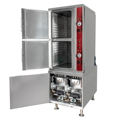 Crown Steam GSX-10HE (10) Pan Convection Steamer - Cabinet, Natural Gas