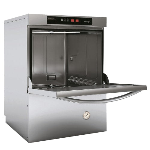 5O7O High Temp Rack Undercounter Dishwasher w/ 30 Racks/hr Capacity, Built-in Booster, 208-230v/1-3ph (MD-UC-HTB30P)