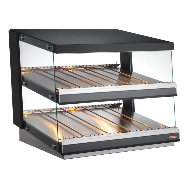 BakeMax BMHGG01 Titan Series 31.5" Countertop Self-Serve Heated Display Case.