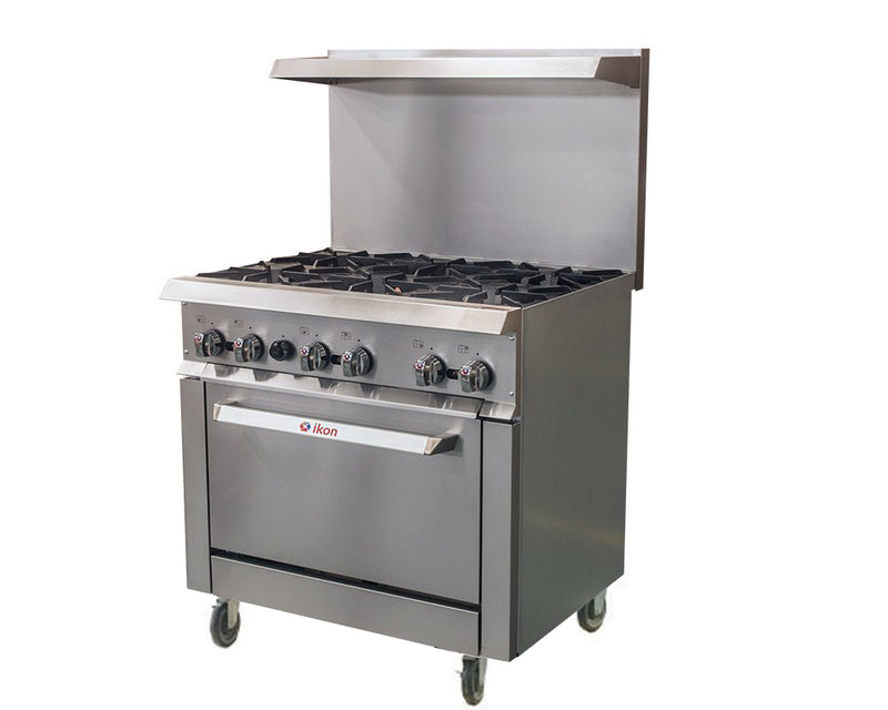 Ikon IR-6-36CO Gas Range with Built-In Convection Oven