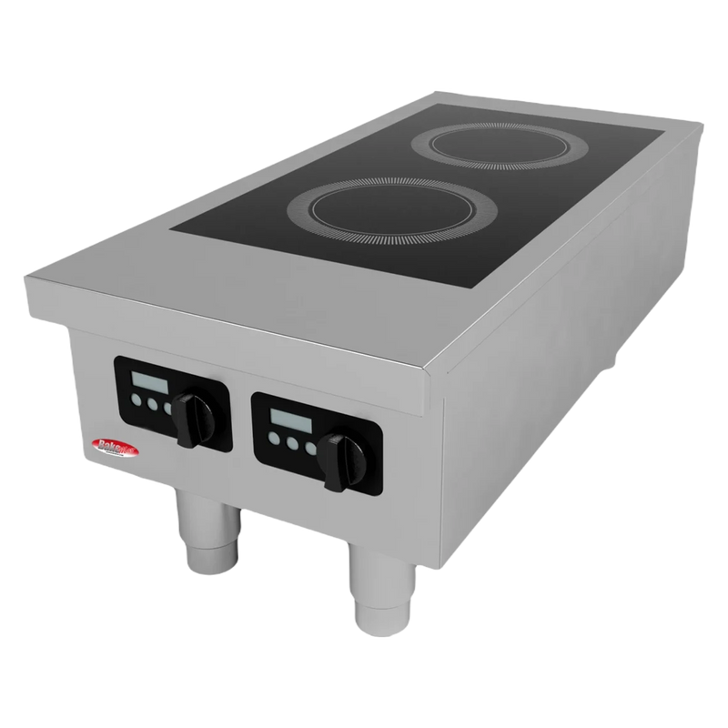 BakeMax BMPLS7IND010 2-Burner Commercial Countertop Induction Cooker, 6000W.