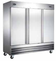 SABA S-72R - Three Door Reach-In Cooler S/S Interior & Exterior