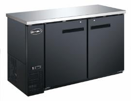 SABA SBB-27-58B - 27" Two Door Back Bar Cooler (Black)